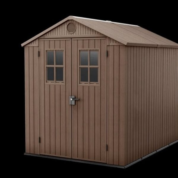 Caseta de jardín Darwin 6x8. 190 x 244 x 221 cm y 4,5 m² – Marró