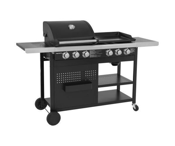 Barbacoa de gas Vesuvio Duo – 3 quemadores + placa de cocción 3 quemadore