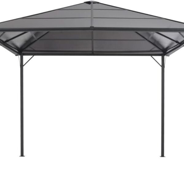 Gazebo Vidaxl 3x3m de aluminio negro con tech