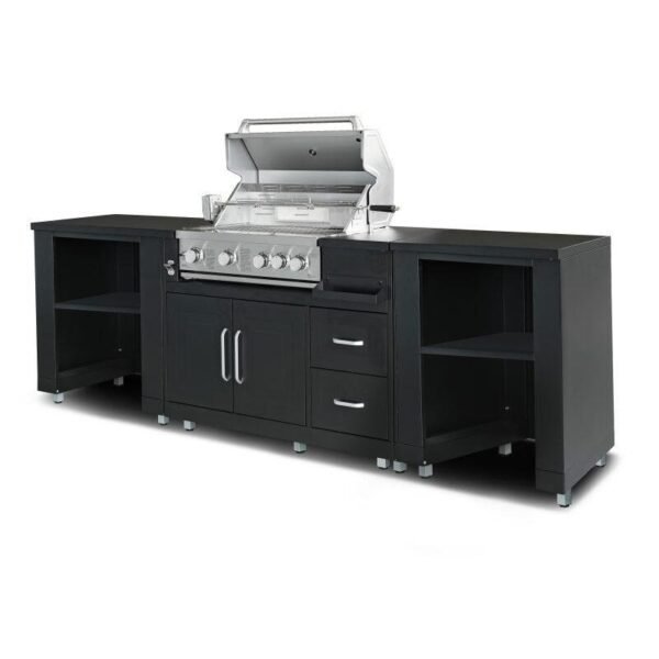 Cocina exterior de 3 piezas con barbaco