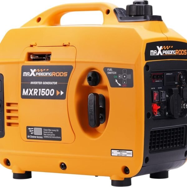 Generador de gasolina de 1200 W, 230 V, silencioso, portátil y ligero, con salidas USB para el hogar y el camping Maxpeedingrods