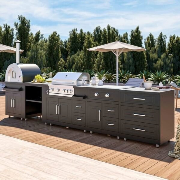 Cocina exterior con 5 elementos y 3 módulos de cocció