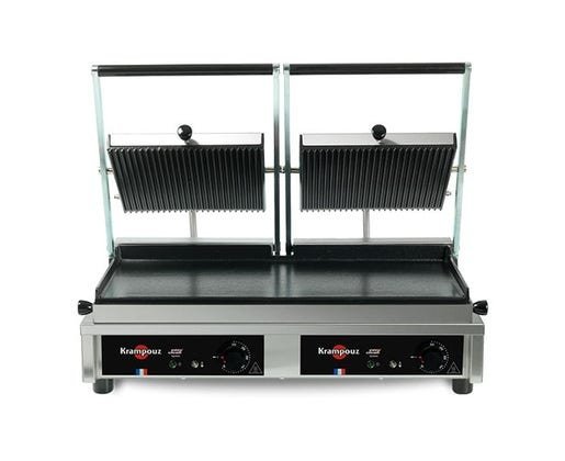 Grandes planchas eléctricas para paninis: placas estriadas