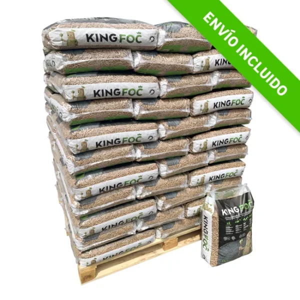 Palé con 77 sacos de gránulos KINGFO