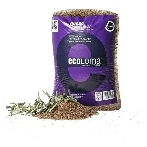 Palé de gránulos de huesos de aceituna, 70 sacos de 15 k